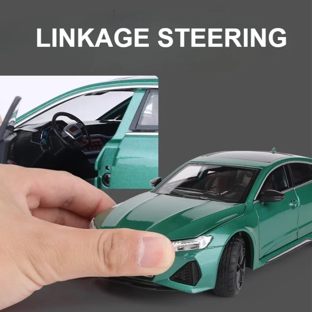 1:24 Audi RS7 модель автомобиля игрушечный сплав литой под давлением звук свет