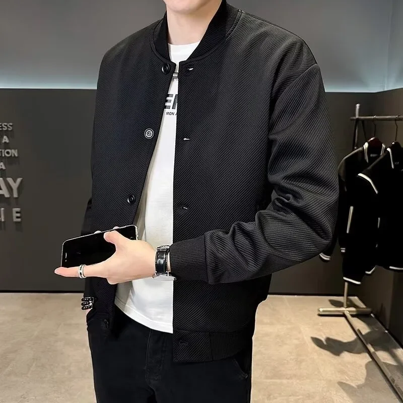 Модная высококачественная повседневная мужская бейсбольная куртка свободного