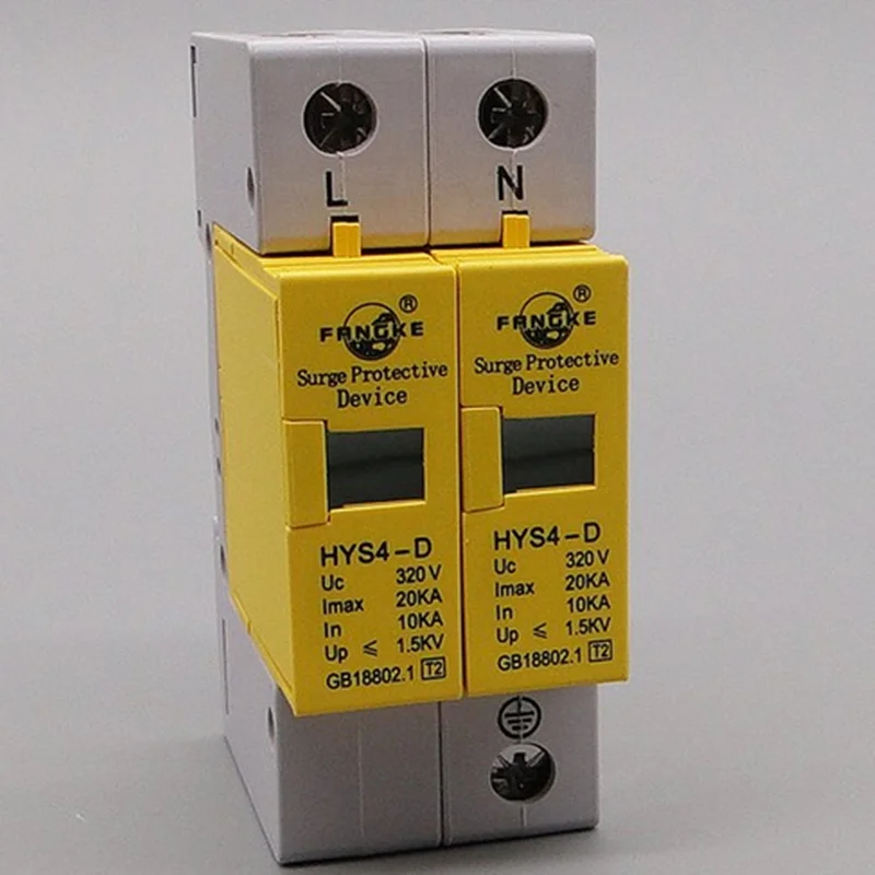 

2P 10~20KA Din Rail Surge Protection Device SPD Lightning Arrester Protection