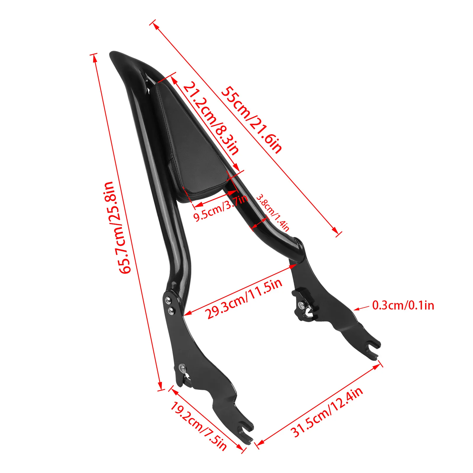 Совместим с Harley Touring Street Electra Glide Road King FLHR FLTR FLHT FLHX 2009-2023 задняя багажник со спинкой