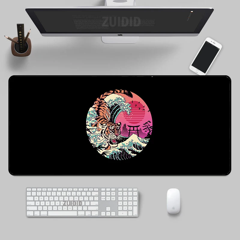 

Japanese Personalized Creative Mousepad Notebook Simple Desktop Match Computer Game Accessories Black and White Rubber Table Pad