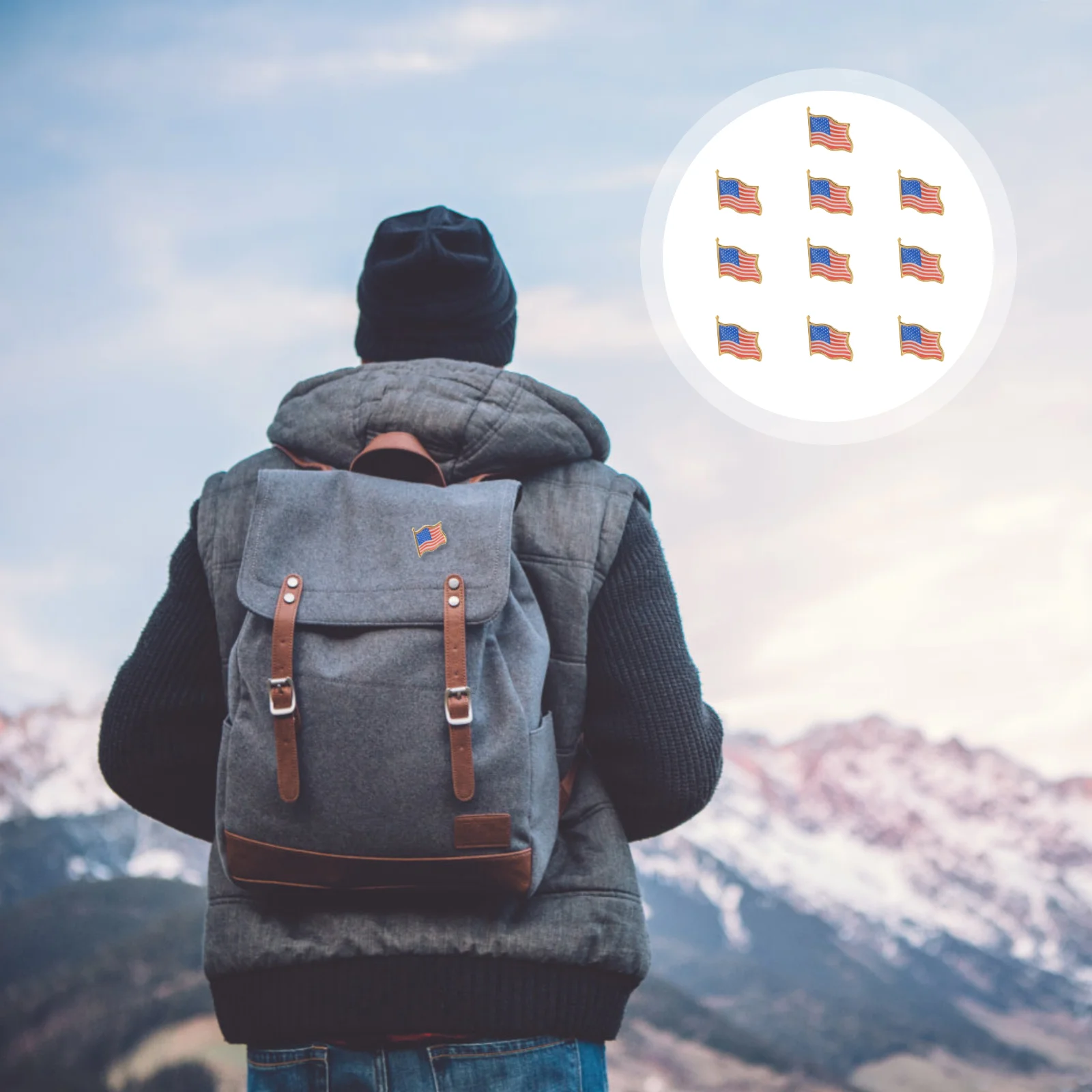 

Pin Flag Americanlapel Badge Usa Day Menhat Backpacks Button Hats Brooch States United Tie Veterans Cute Enamel Buttons