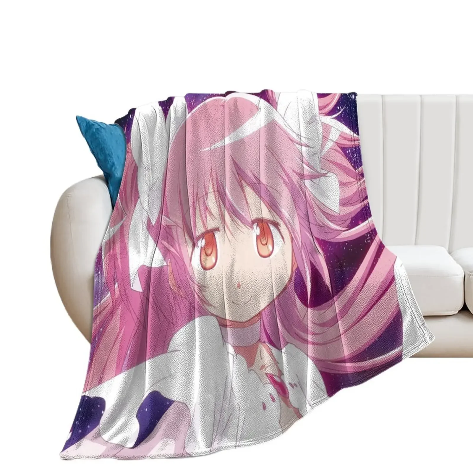 Плед godoka мягкое теплое одеяло в клетку для косплея аниме одеяла