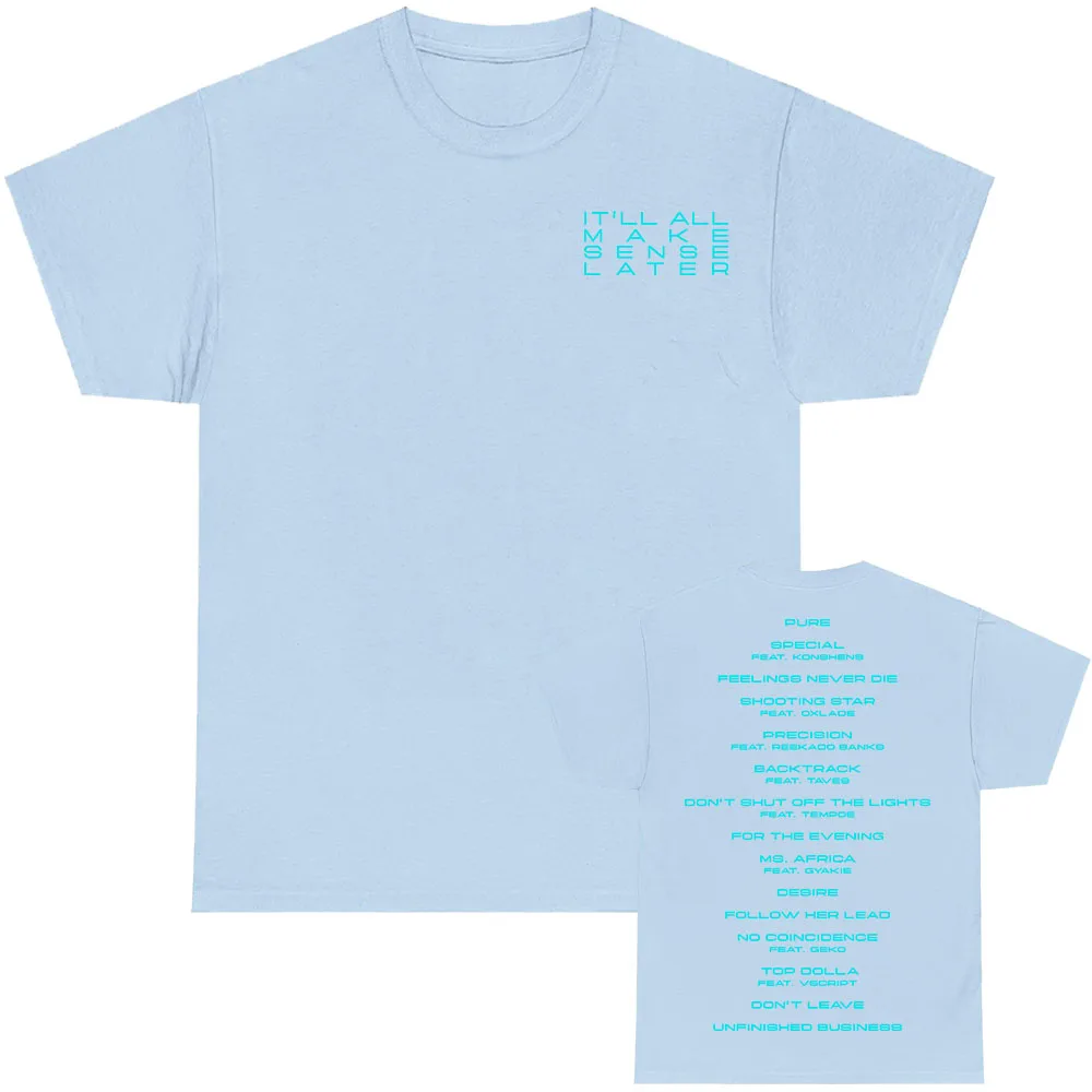 Eric Bellinger It'll All Make Sense Later Album Футболка Хлопок Мужчины Женщины Летняя футболка