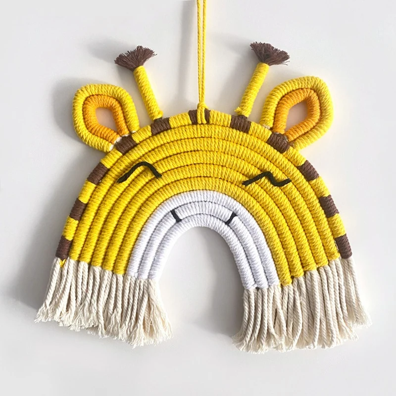 Радужная Стена ткань радуга Настенная подвеска ручная работа олень/лев