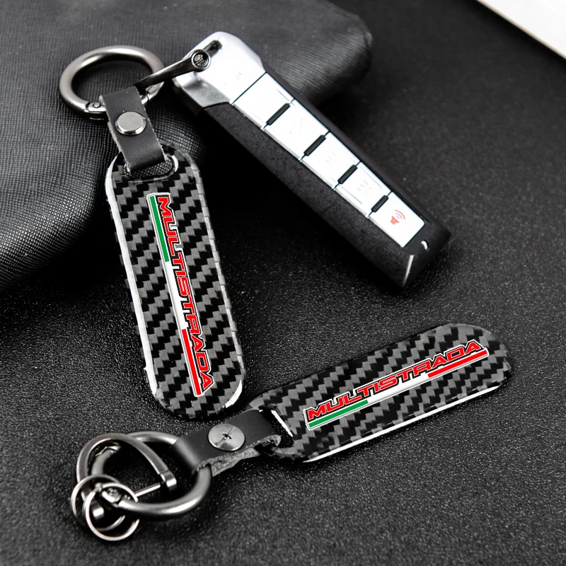

for DUCATI Multistrada 950 1100 1200 1200S 1200GT Motorcycle accessories support customized carbon fiber metal premium keychain