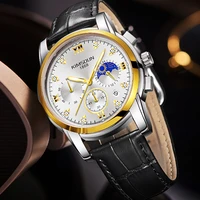 new multifunctional simple mens watches luxury luminous moon phase chronograph waterproof watch fashion date calendar aaa clocks
