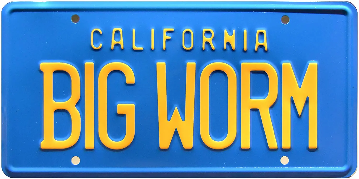 

Celebrity Machines Friday | Big Worm | Metal Stamped License Plate