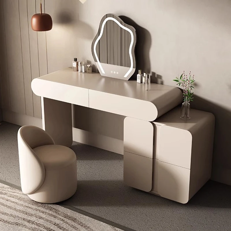 Черный туалетный столик для макияжа минималистичная мебель скандинавская