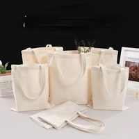 white cotton bag one shoulder tote canvas bag student foldable shopping diy canvas bag reusable multi size handbag organizador
