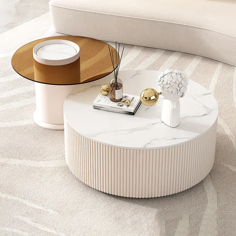 Круглые журнальные столики для библиотеки домашние роскошные минималистичные