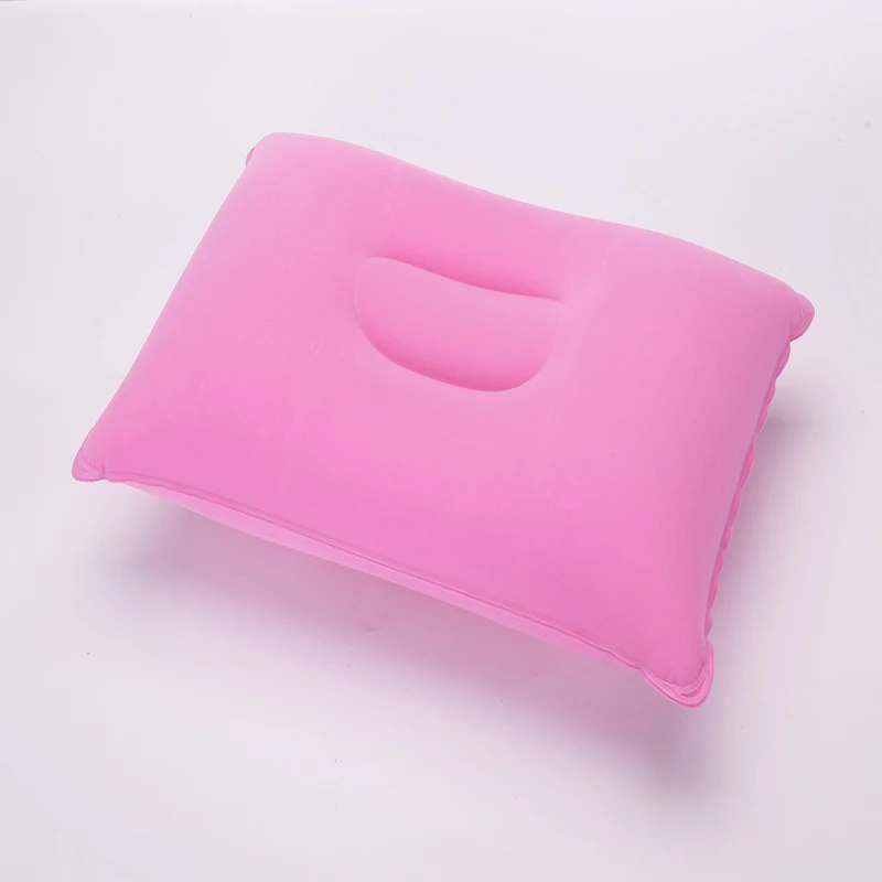 

Foldable Pillow Outdoor Sports Trip Square PVC Flocking Inflatable Pillow Solid Rectangle High Quality Pillow Cushion Almohad