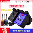 Чернильный картридж GraceMate, сменный картридж для принтеров HP 21 22, HP 21, 21XL, 22XL, Deskjet F2180, F2280, F4180, F380, 380