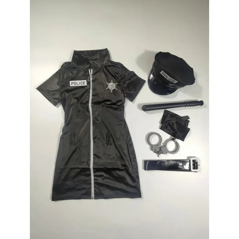 Cosbao для взрослых Хэллоуин сексуальный костюм полицейского женщин с аксессуарами