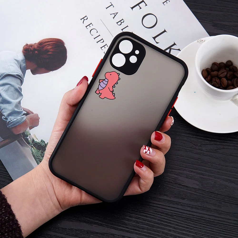new couple paired lovers pattern matte shockproof phone case skin for iphone 11 12 13 pro max xs xr se3 se 2022 mini shell cover free global shipping