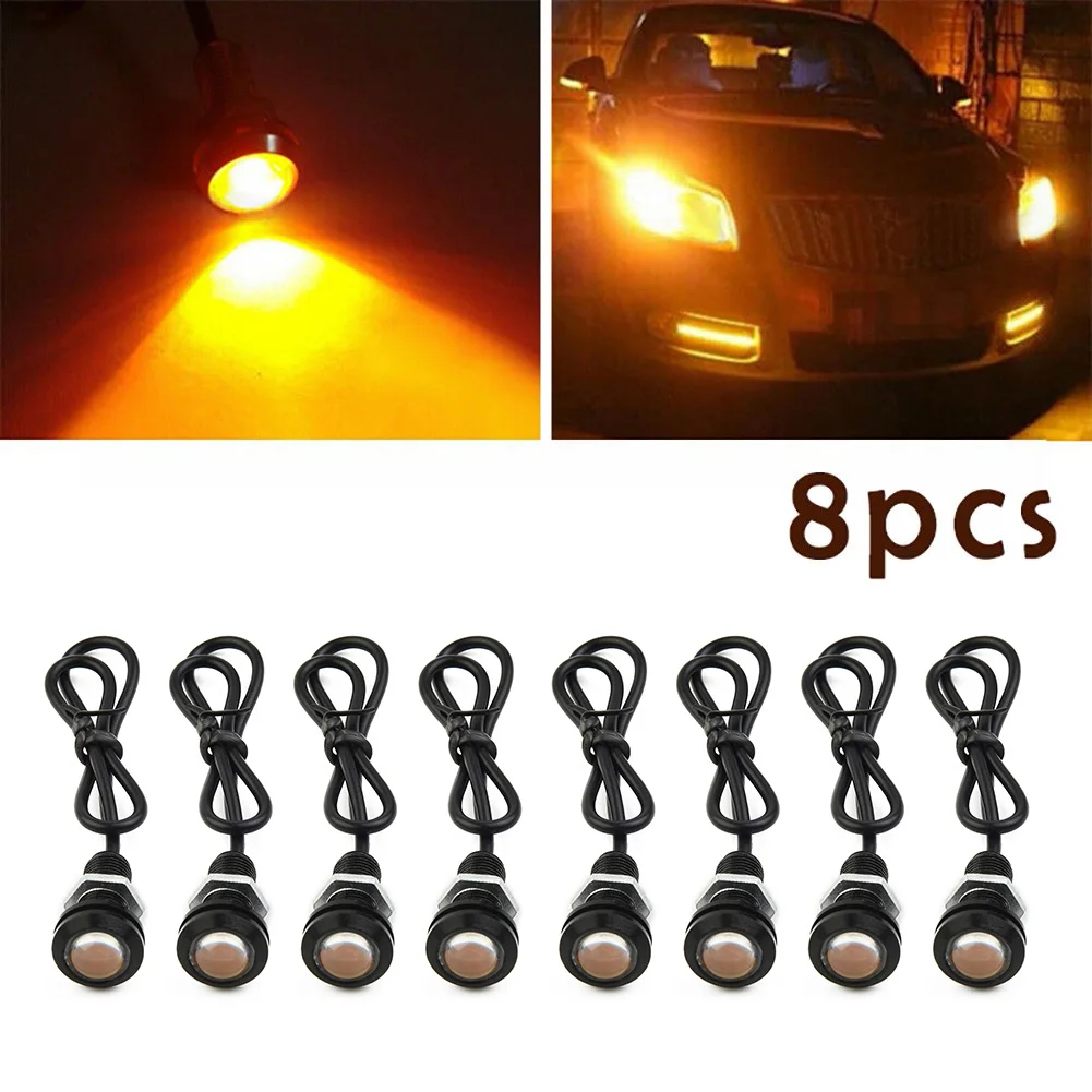 8pcs LED Grille Light Smoked Amber Grille Lighting Auto Truck Lights Lamp For Ford SVT Raptor Truck SUV 12V