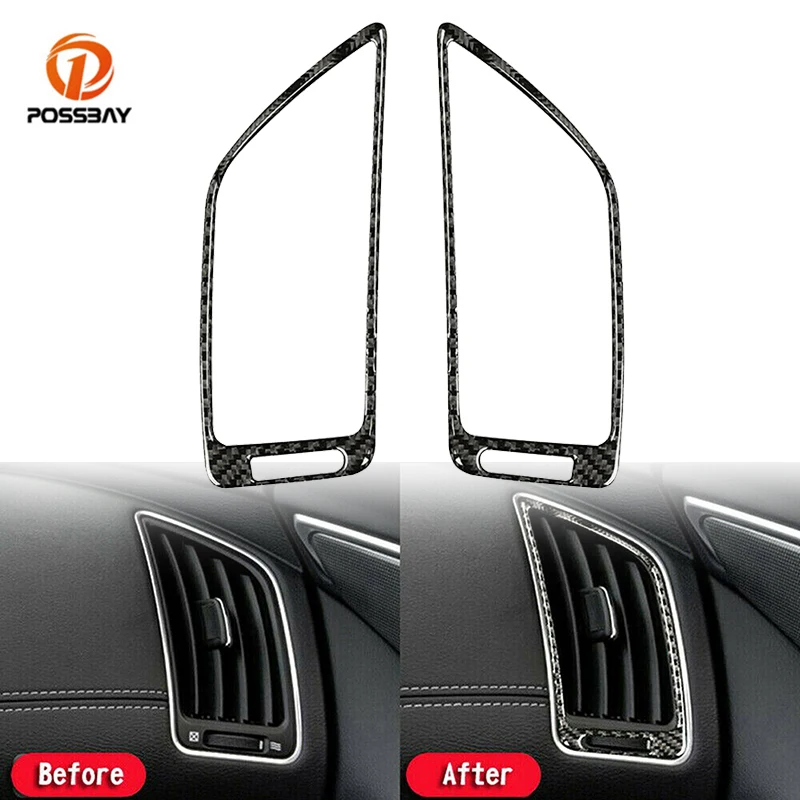 

2 шт., автомобильные наклейки из углеродного волокна для вентиляционных отверстий Infiniti Q50 Q60 2014 2015 2016 2017-2019