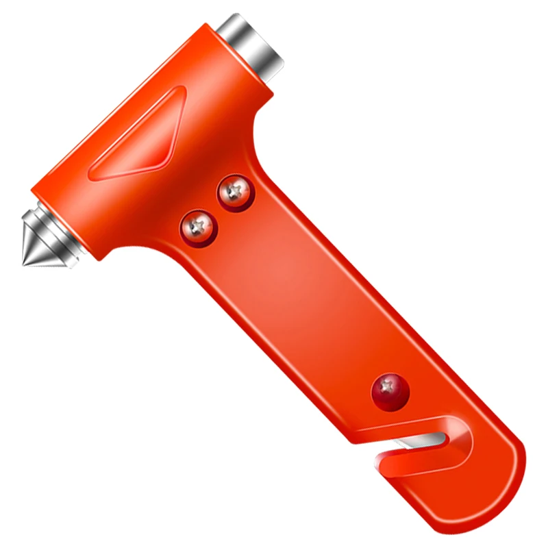 

Автомобильный Молоток Безопасности 2-в-1: Стеклобой И Резак Для Ремней Безопасности, Высокопрочный, Из Вольфрамовой Стали