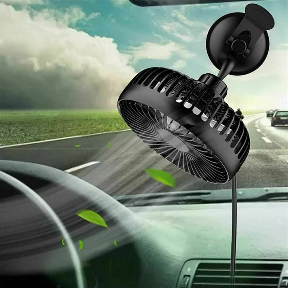 

Автомобильный мини-вентилятор на присоске, с одной головкой, 5,5 дюйма, 12 В, 24 В, Универсальный Автомобильный USB-вентилятор с большим воздушным...