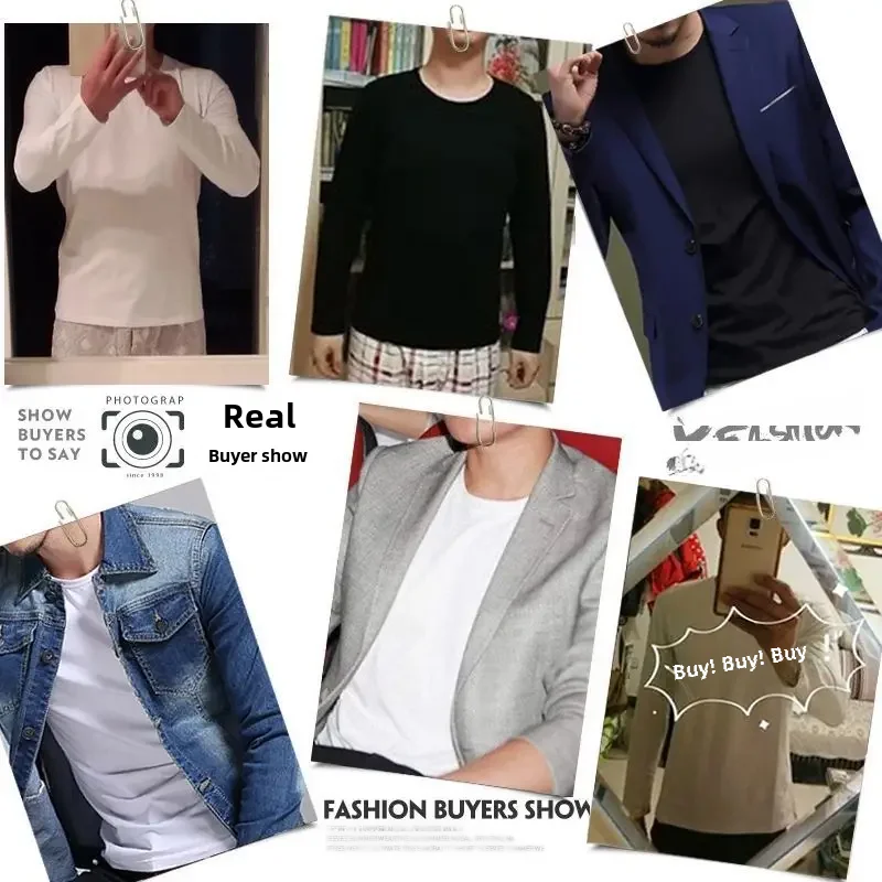 Футболка мужская хлопковая базовая с длинным рукавом универсальная модная