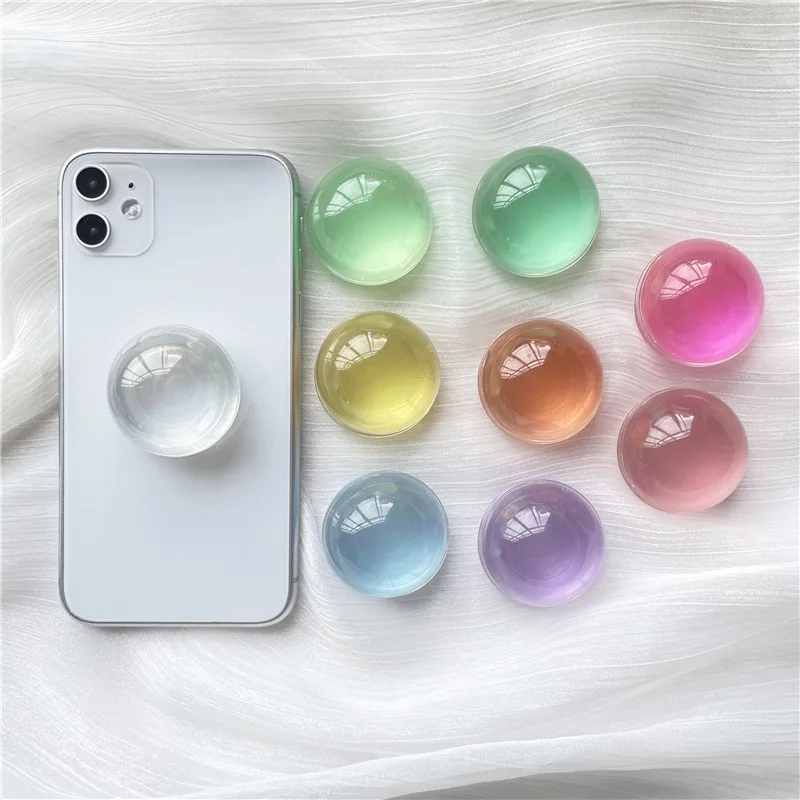 

Luxury Laser Glitter Crystal Ball Universal Grip Tok Phone Holders Stand Socket For iPhone For Samsung Support Telephone Bracket