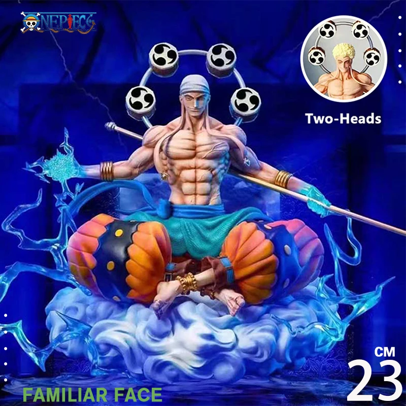 

23 см цельная аниме-фигурка Enel Sky Piea Gk, фигурка модели детской коллекции, украшение для стола