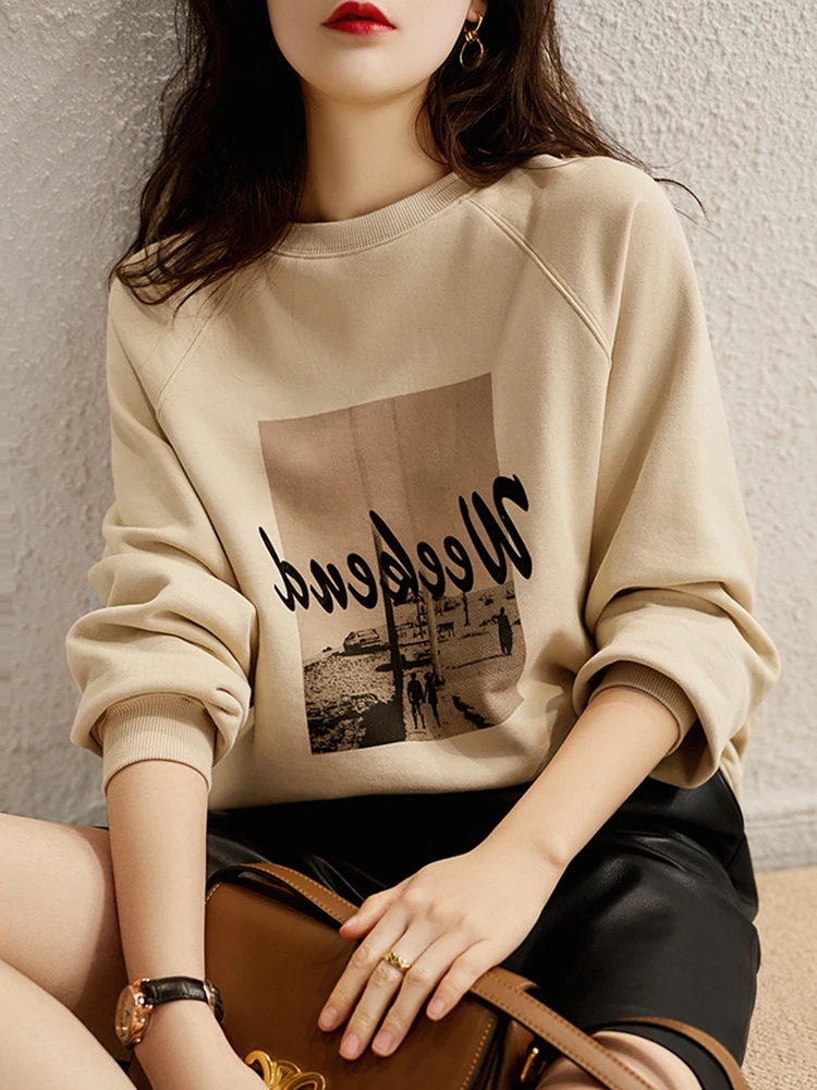 

BOBOKATEER Fashion T Shirt Femme Tops Mujer Long Sleeve Sweatshirts Women Clothing Loose Woman Tshirts O-Neck T-shirty Damskie