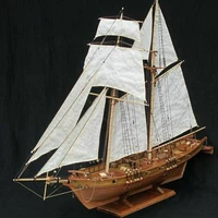 wooden sailboat assembled classical western ship model building kits diy hobby boat