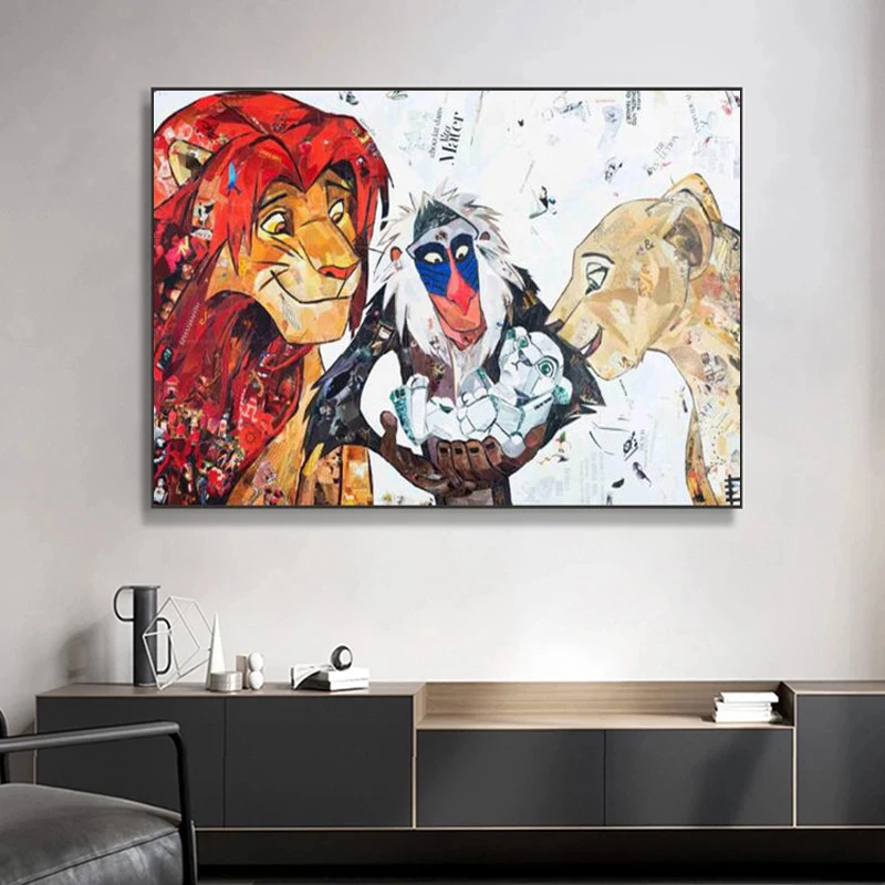 

Wall Canvas Paintings Nursery Print and Posters Disney Moive Lion King Wall Art Pictures for Living Room Home Decoration Cuadros