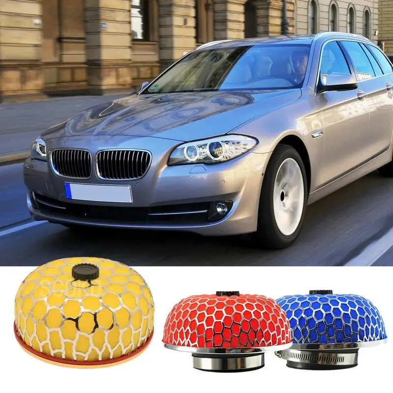 

Car Air Filter High Quality Sponge Material Universal Car Air Filter High Flow Racing Air Filter Mesh Cone Induction Kit Supply
