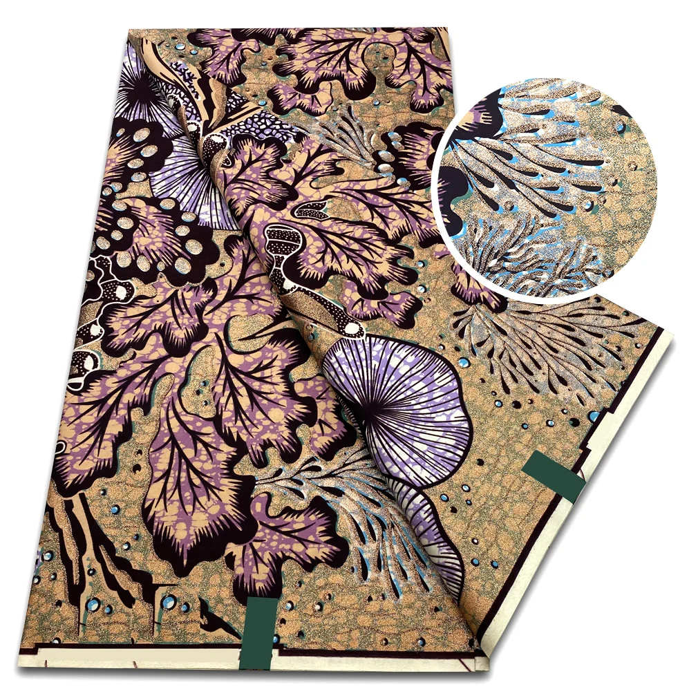 Африканская восковая ткань 6 ярдов для шитья женских праздничных платьев 100%