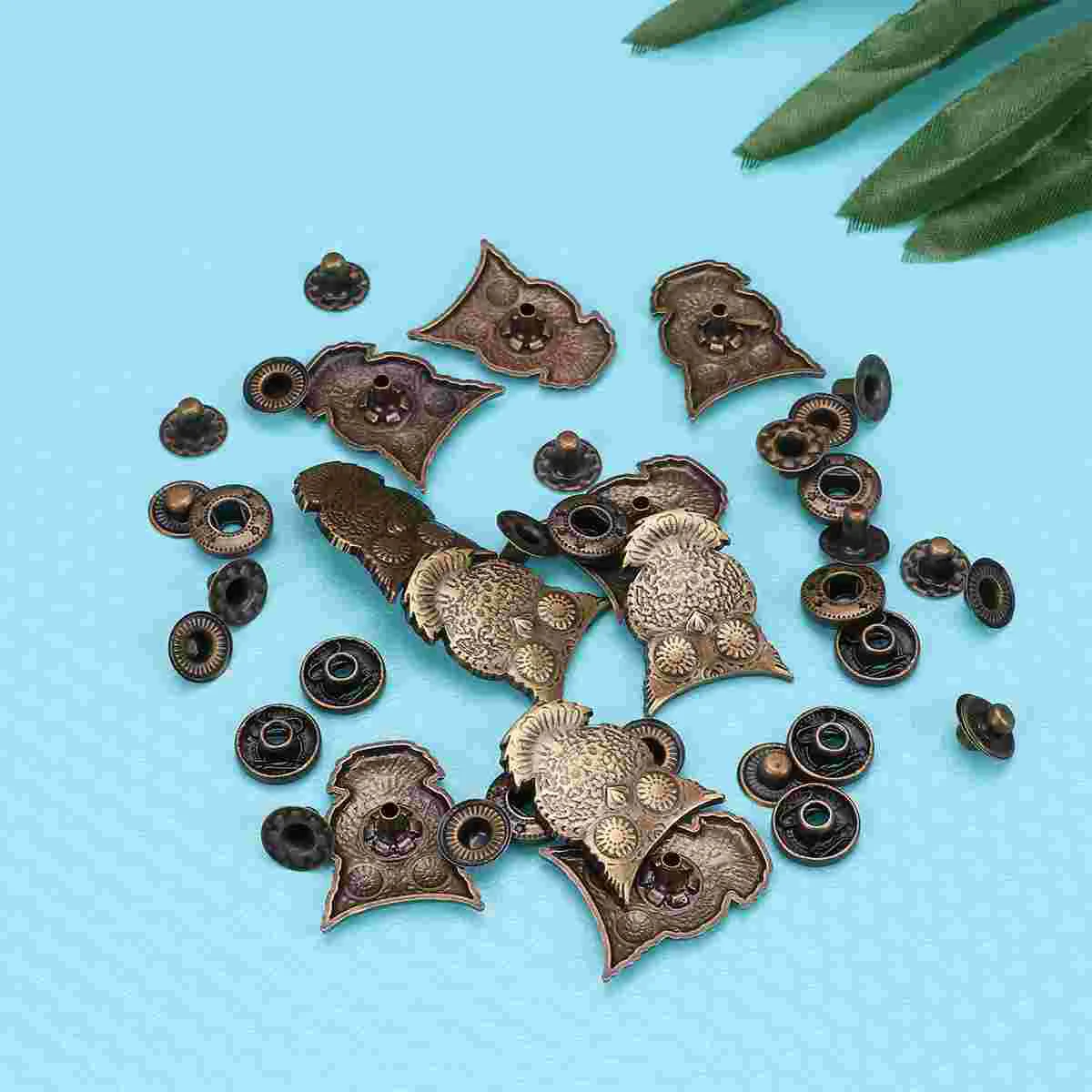 

Snap Buttons Button Fastener Metal Snaps Forfasteners Press Clothing Kit Jacket Replacement Brassbronze Purse Vintage Onstuds