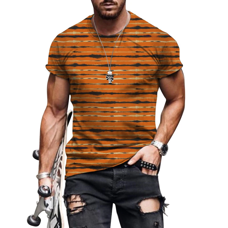 

Short Sleeve Fashion Casual T-Shirt 2022 Summer 3D Printing Men'S Plaid Ancient Mythology Pattern T-Shirt Cool And Breathable