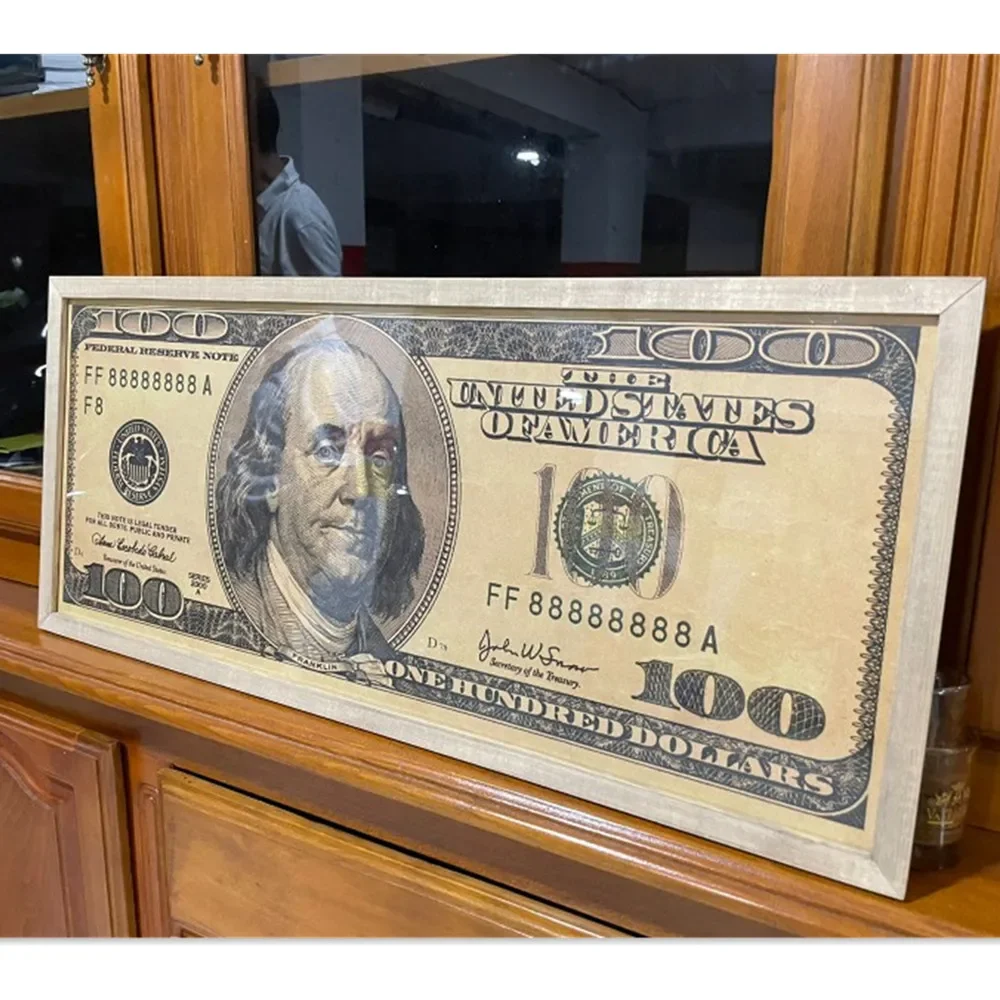 Плакат на 100 долларов художественная роспись настенный плакат ВИНТАЖНЫЙ ПЛАКАТ