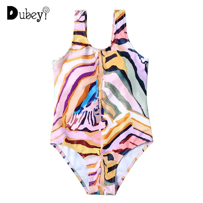 

New Swimsuit Kids Girl Swimming Wear Teen Girls Fashion Striped Swimwear One Piece Bikinis for 6yrs-12yrs Children Bathing Suit