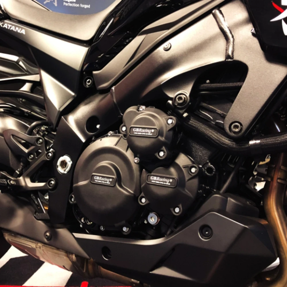 Фото GBRacing Крышка двигателя для KATANA GSX-S 950 GSX-S1000/GT Модифицированная боковая крышка защиты двигателя; Крышка защиты от падения двигателя сцепления. №3