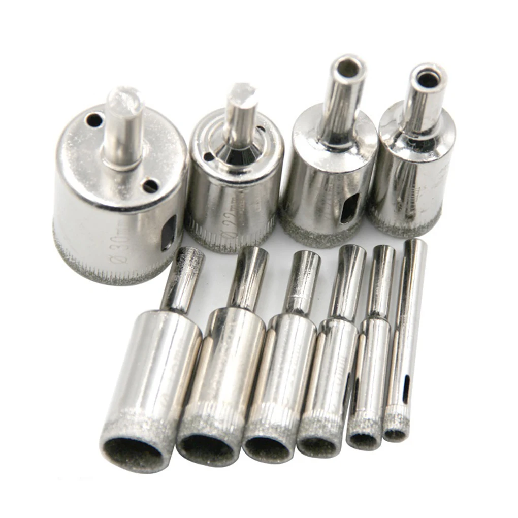 

Glass Drill Bit Portable Professional Detachable Industrial Tiling Ceramic Drills Drilling Tool Accessories 15Pcs 6-50mm