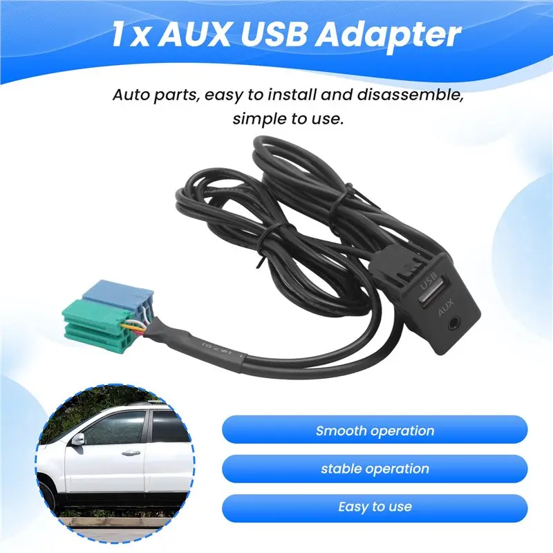 Фото Кабель-адаптер для подключения AUX и USB к радиоприемнику Kia Sportage-A97E №4