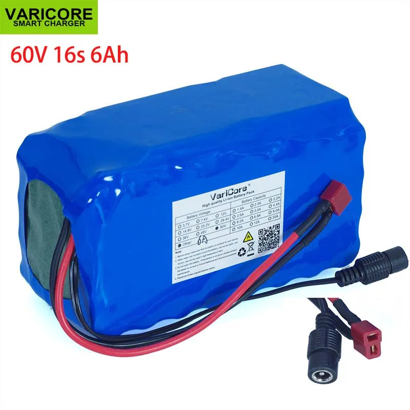 

60V 16S2P 6Ah 18650 Li-ion Battery Pack 67.2V 6000mAh Ebike Electric bicycle Scooter with 20A discharge BMS 1000Watt