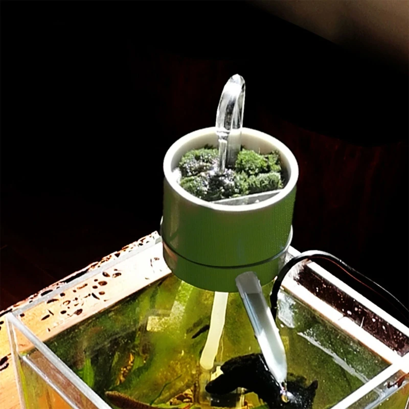 Бамбуковая трубка типа аквариум фильтр 3 в 1 маленький верхний коробка капельный