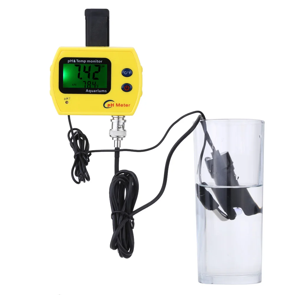 Высокоточный онлайн-метр pH для аквариума Acidimeter Анализатор качества воды & TEMP Meter