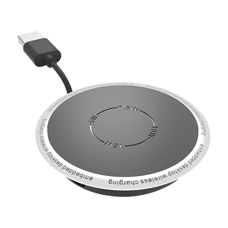 

Built in Desktop Wireless Charger Desktop Furniture Embedded Qi Fast Wireless Charger Charging for iphone