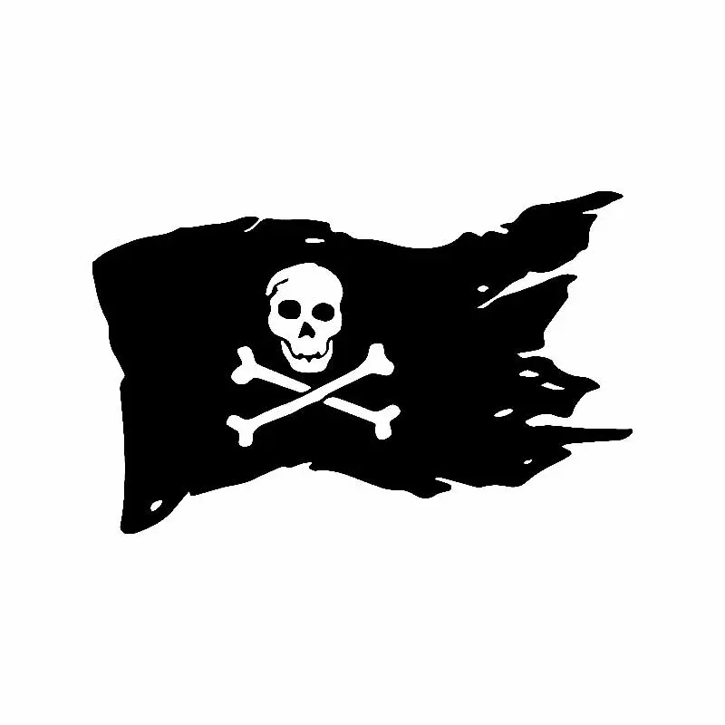

14.2CM * 9CM Creative Pirate Banner Sticker Personalized Vinyl Car Sticker High Quality Car Decoration Fashion Car Accessories