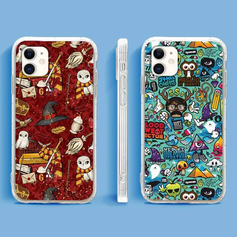 

Movie Potters-Harries Cartoon Phone Case For iPhone 13 12 11Pro Max 11 XR XS Max X Mini 8 7 6 SE 2020 Soft Transparent Cover