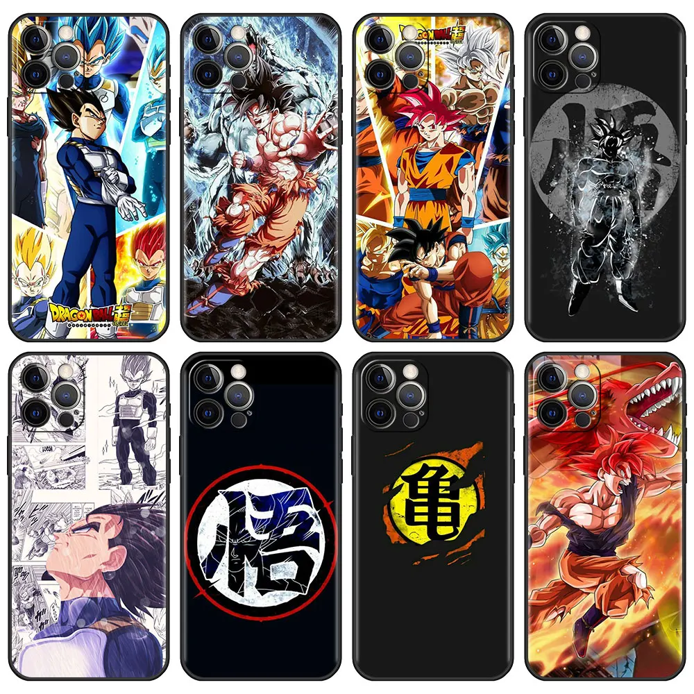 

Estuche Case for Apple iPhone 11 12 Pro 13 Pro Max 8 7 XR X XS Plus 6 6S 5S SE Black Luxury SmartPhone Funda Dragon Ball Z