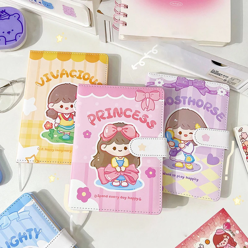 

Cartoon Planner Notebook Students Journal Agenda Organizer Kawaii Color Pages Hand Account Book Diary Notepad Stationery Office