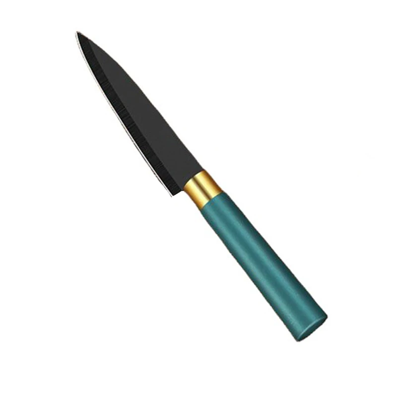 Женский темно-зеленый нескользящий нож для фруктов с пластиковой ручкой суши