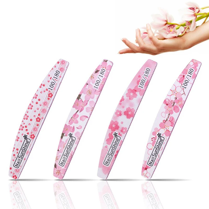 

1Pc Professional Nail File Sandpaper Strong Thick Nail Files Buffer For Manicure Sanding Half Moon Lime Nail Tool