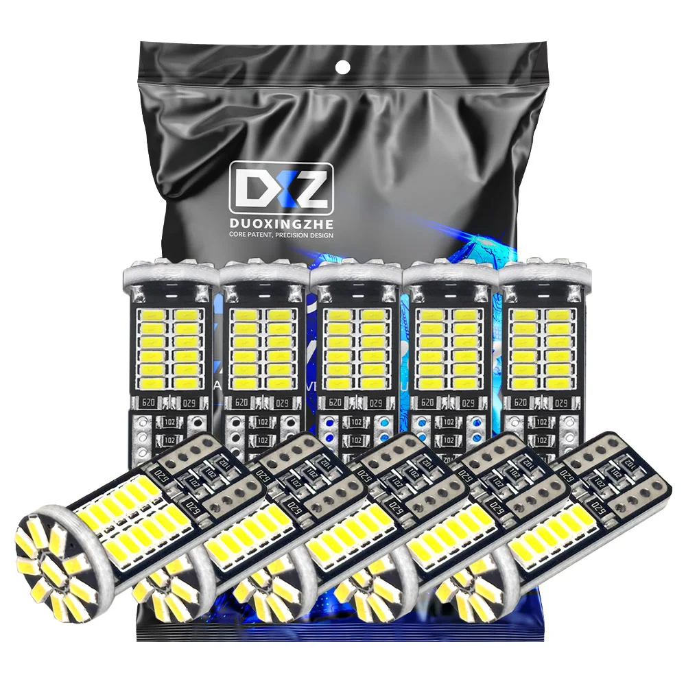 

DXZ 10 шт. W5W T10 светодиодный лампы Canbus 43SMD 12V WY5W 194 168 автомобильное оформление внутренняя карта купольные огни для парковки