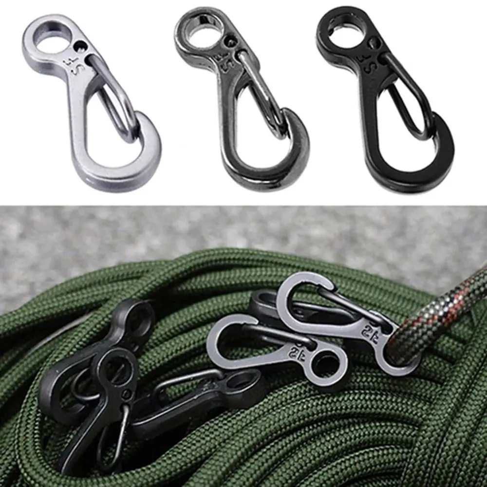 

10x Mini SF Carabiner Climbing Backpack Spring Clasps Keychain Bottle Hooks Paracord Tactical Gear Hooks Key Chain Crochet 카라비너
